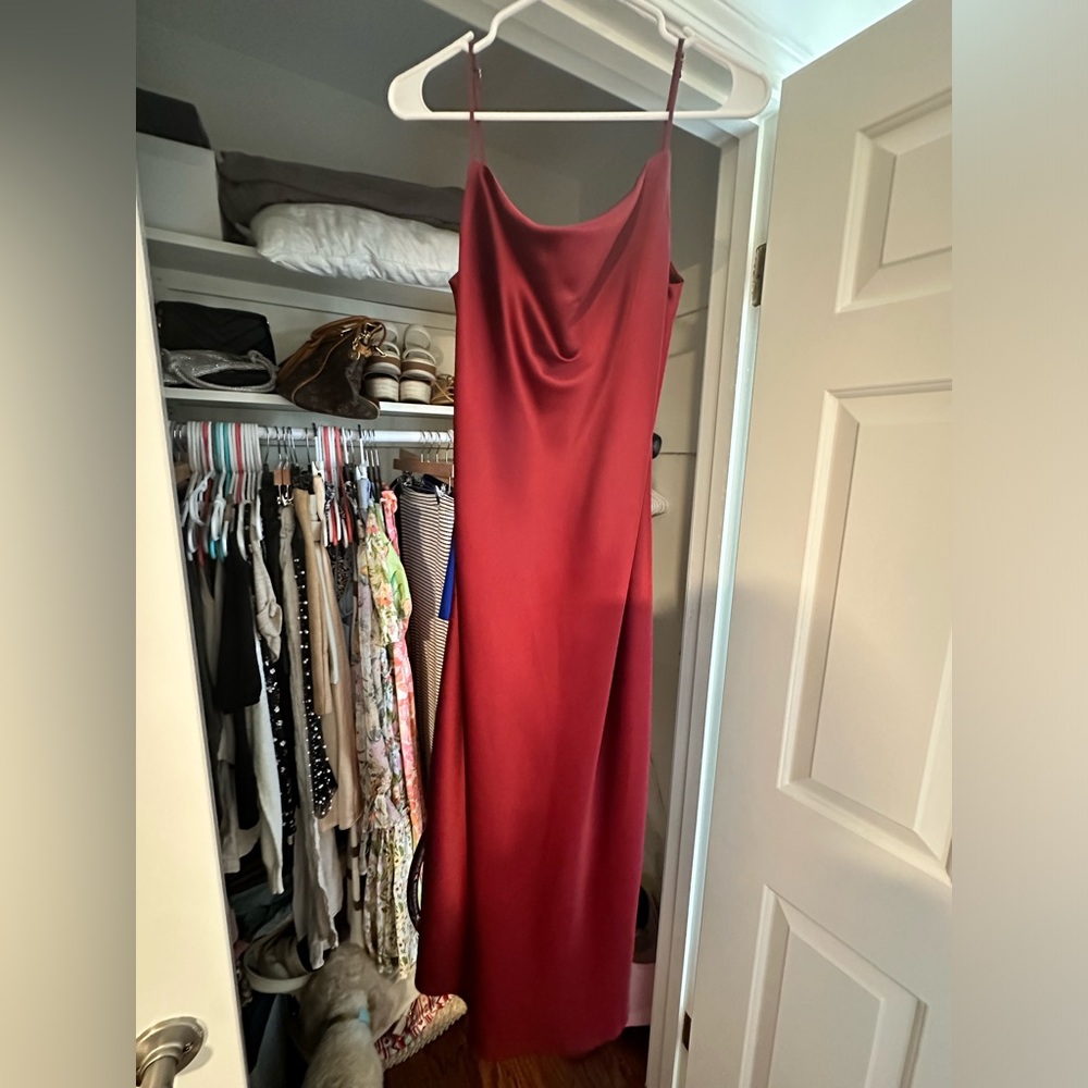 Aura satin dress. Worn once.
